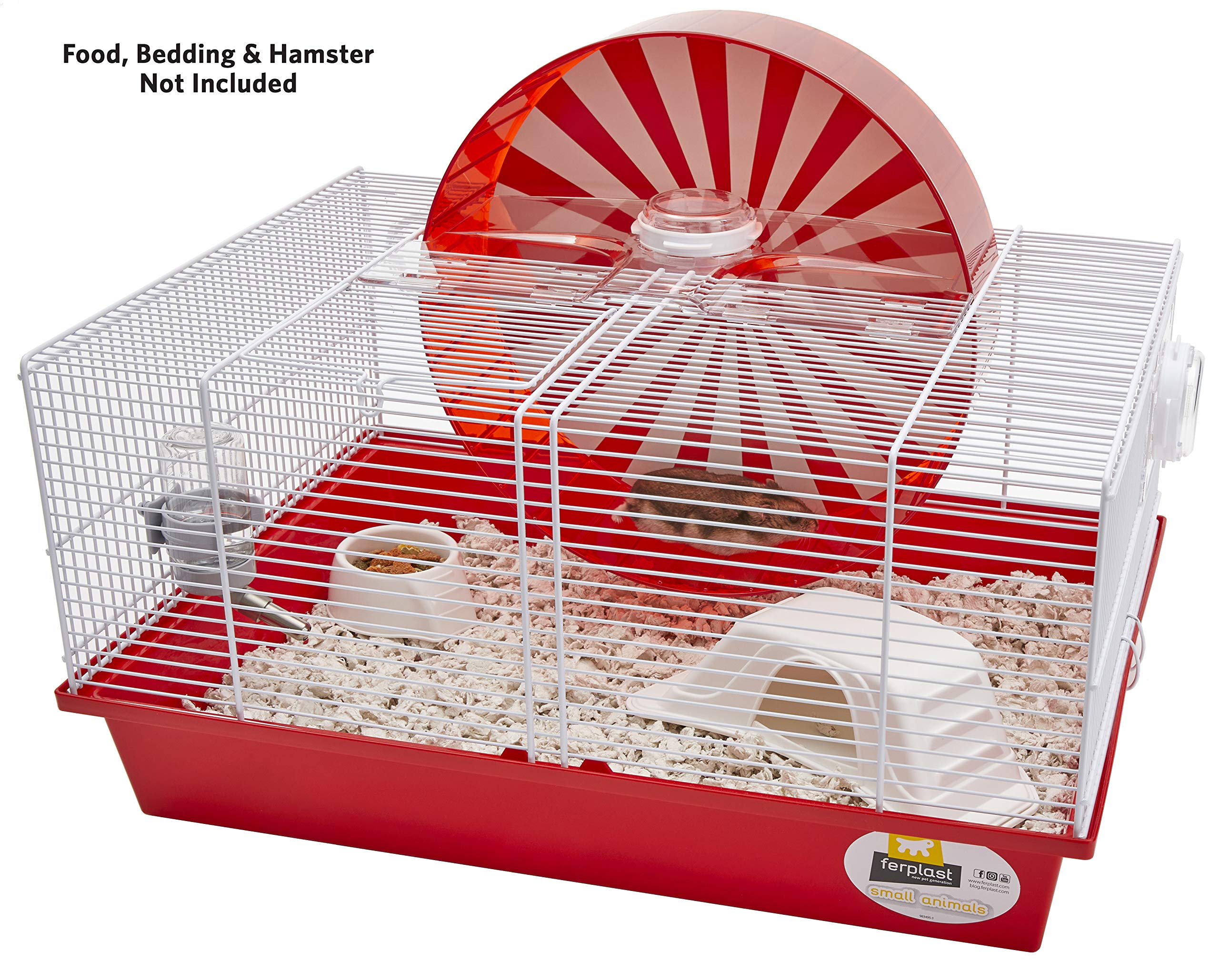 Ferplast "Coney Island Theme Modular Hamster Cage Featuring XXL 11.75-Inch Diameter Exercise Wheel, Includes All Accessories, 19.7L x 13.8W x 9.8H Inches, - Image 7