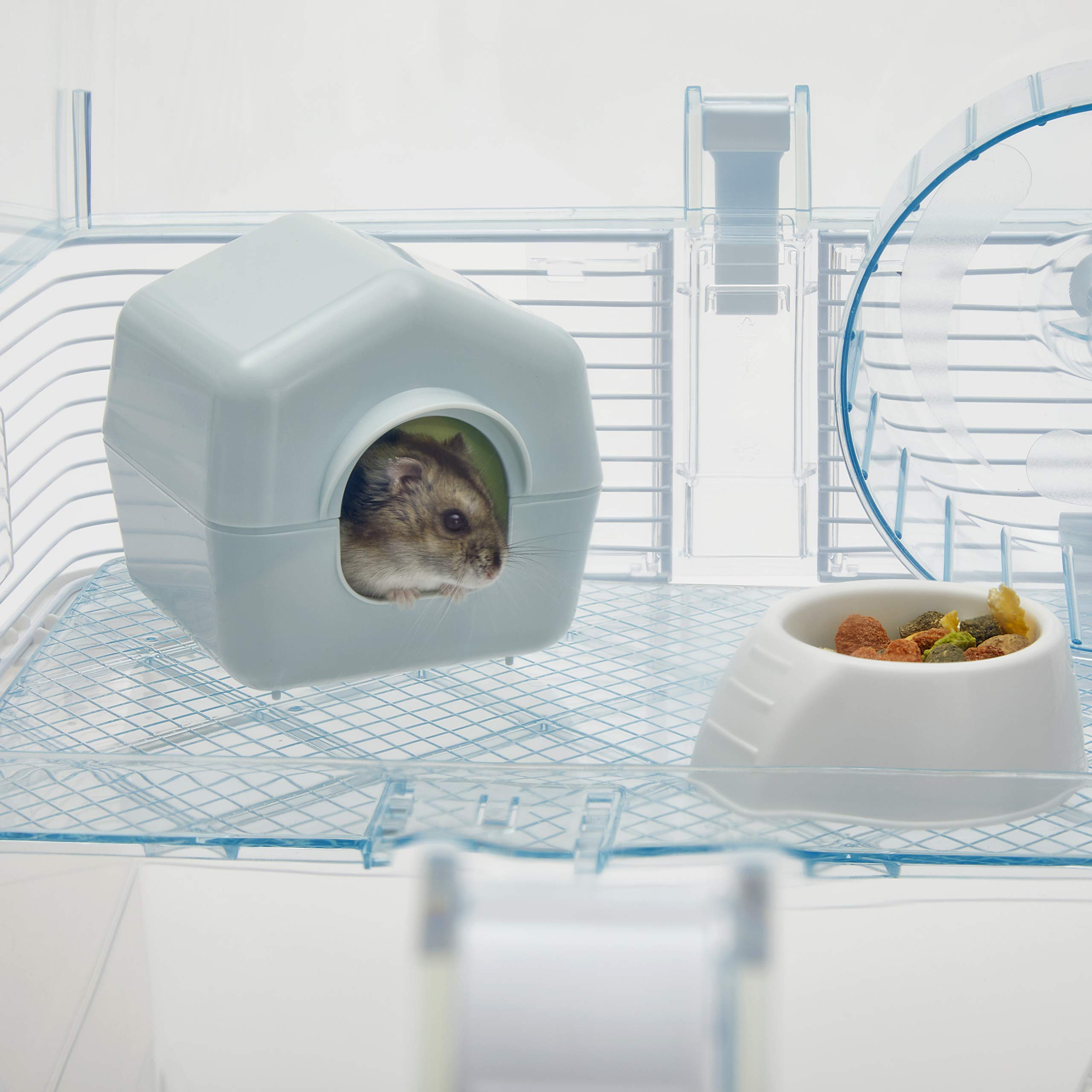 Ferplast Duna Space Hamster Cage, Extra-Deep 11.5-Inch Base Promotes Instinctual Burrowing While Containing Litter & Debris, Includes All Accessories and Play Tunnels, 22.6L x 18.7W x 21.5 Inches - Image 7