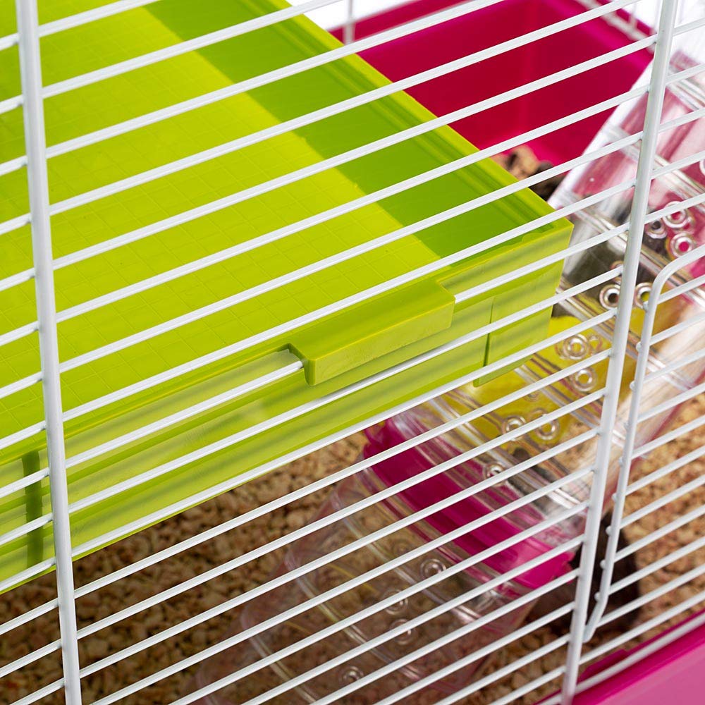 Ferplast Laura Small Hamster Cage | Fun & Interactive Cage Measures 18.11L x 11.61W x 14.8H & Includes All Accessories - Image 11